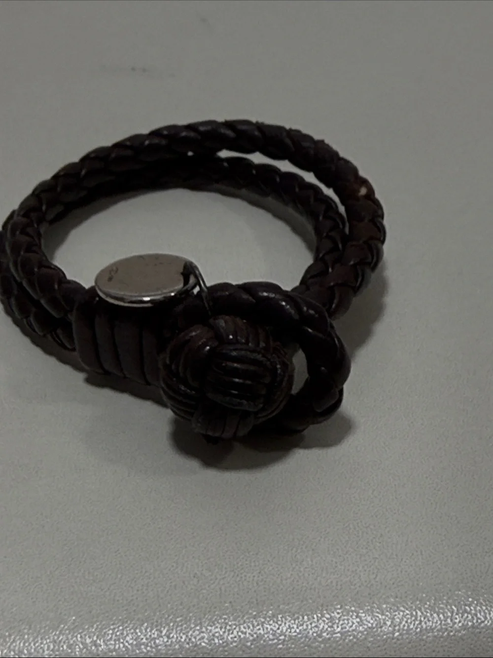 Vintage Bottega Veneta Double-Row Intrecciato Nappa Leather Bracelet - Picture 4 of 6